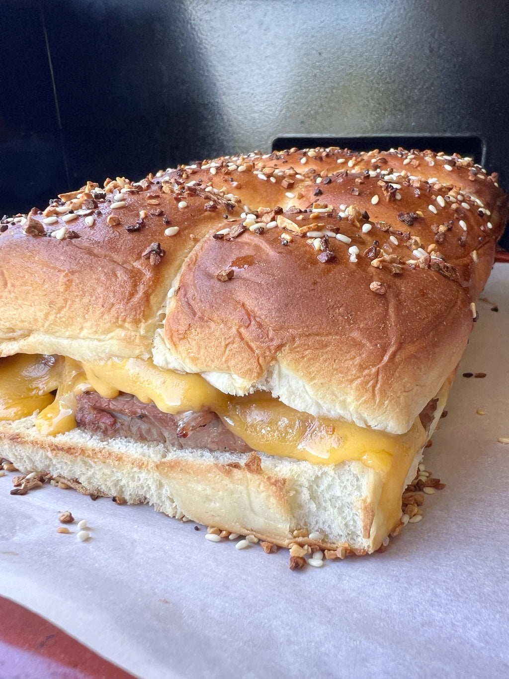 Smoked Beef & Cheddar Sliders